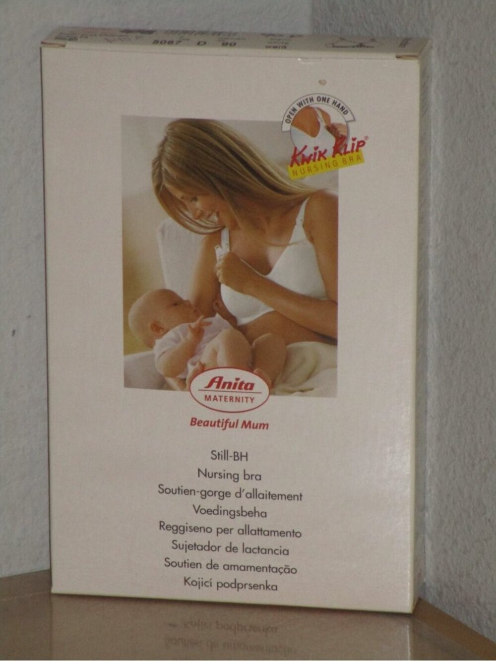 Anita Maternity Women's Soft Cup Nursing Bra #5067 Size 40 D White Kwik Flip New